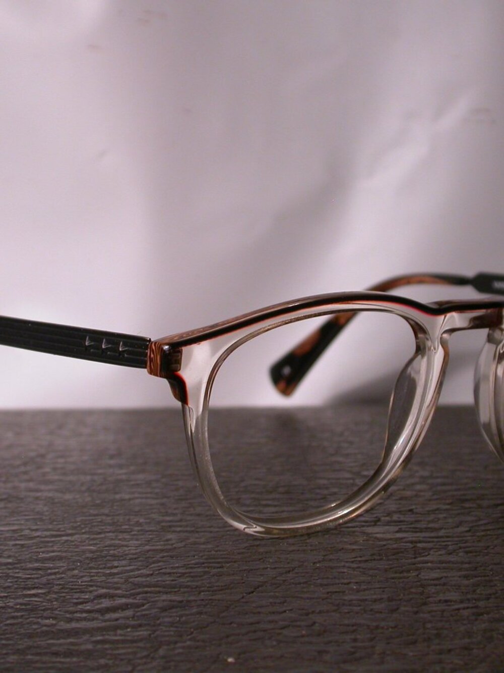 Authentic John Varvatos Luxury Clear Wood Grain Eyeglasses Frames